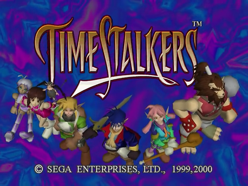 Time Stalkers title screen for Sega Dreamcast